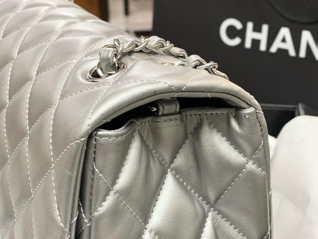 Chanel Airport Bag Silver/White/Black/Grey For Women 38cm / 15in