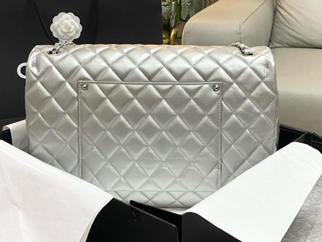 Chanel Airport Bag Silver/White/Black/Grey For Women 38cm / 15in