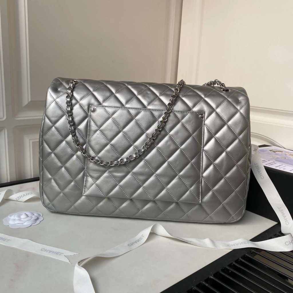 Chanel Airport Bag Silver/White/Black/Grey For Women 38cm / 15in