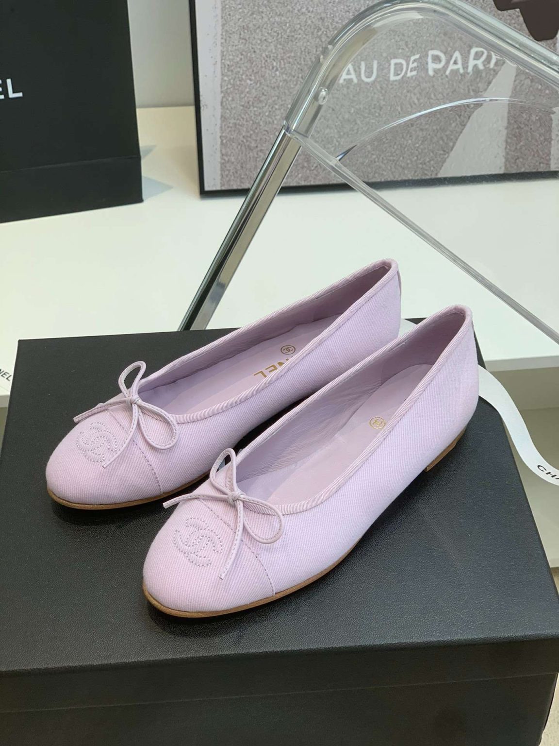 Chanel Ballet Flats Purple For Women