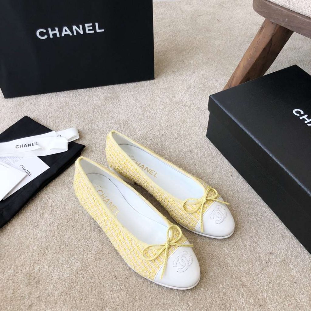 Chanel Ballet Flats Yellow For Women