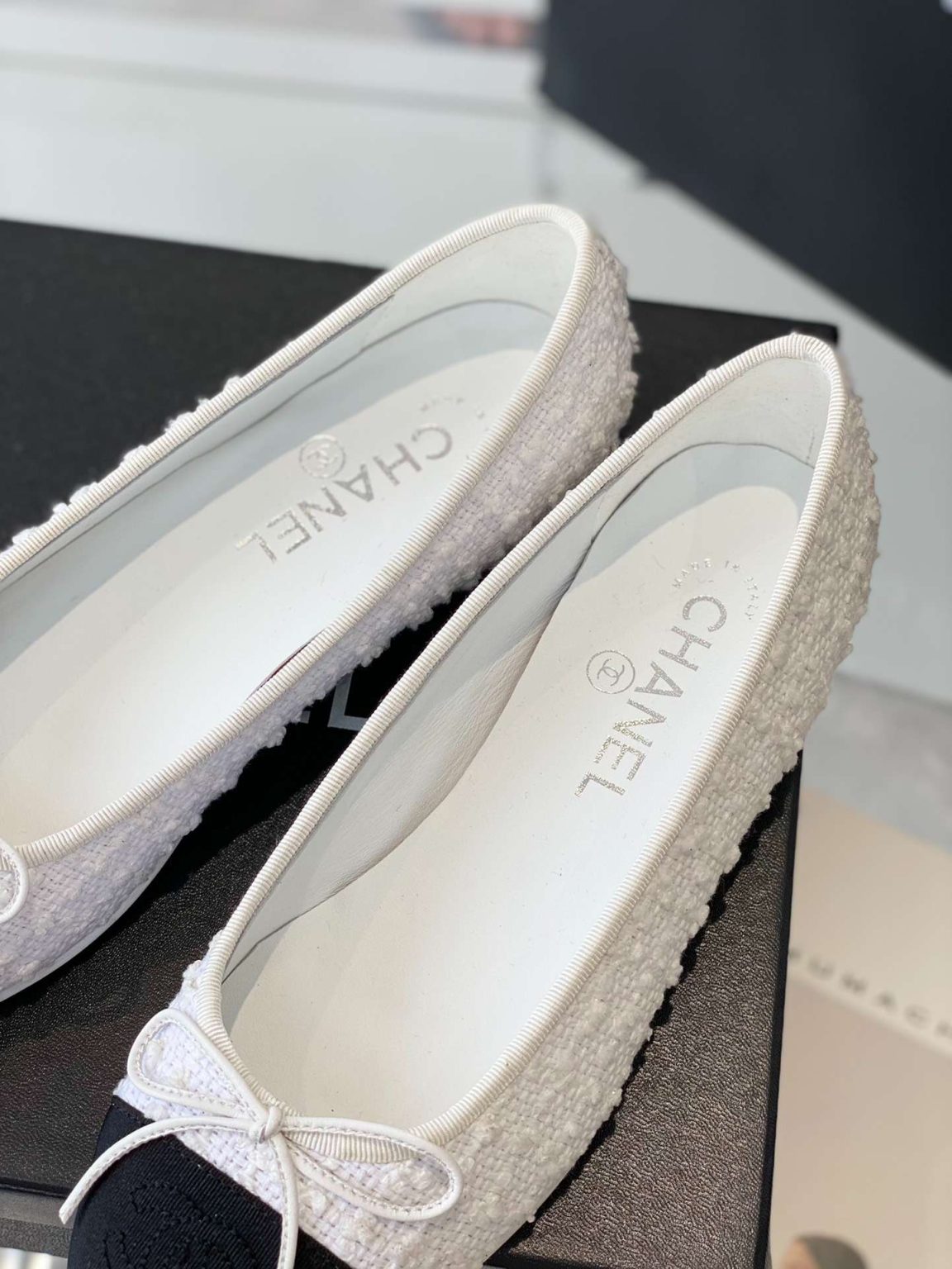 Chanel Ballet Flats White For Women