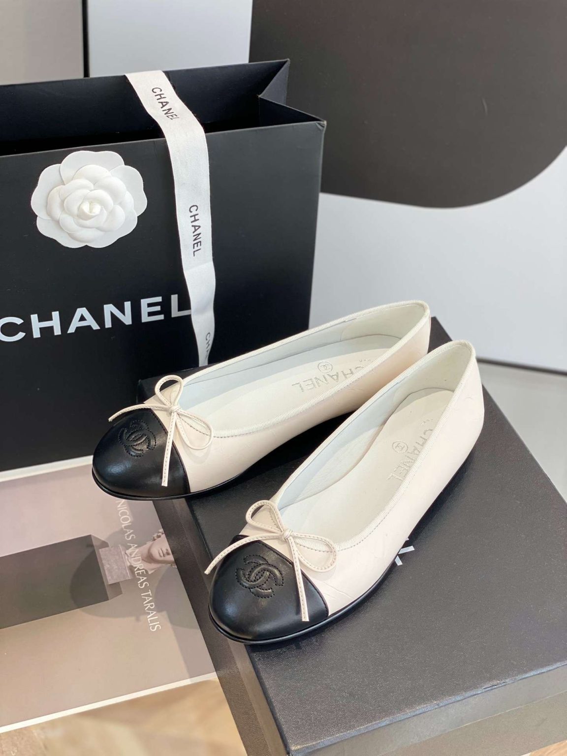 Chanel Ballet Flats White For Women