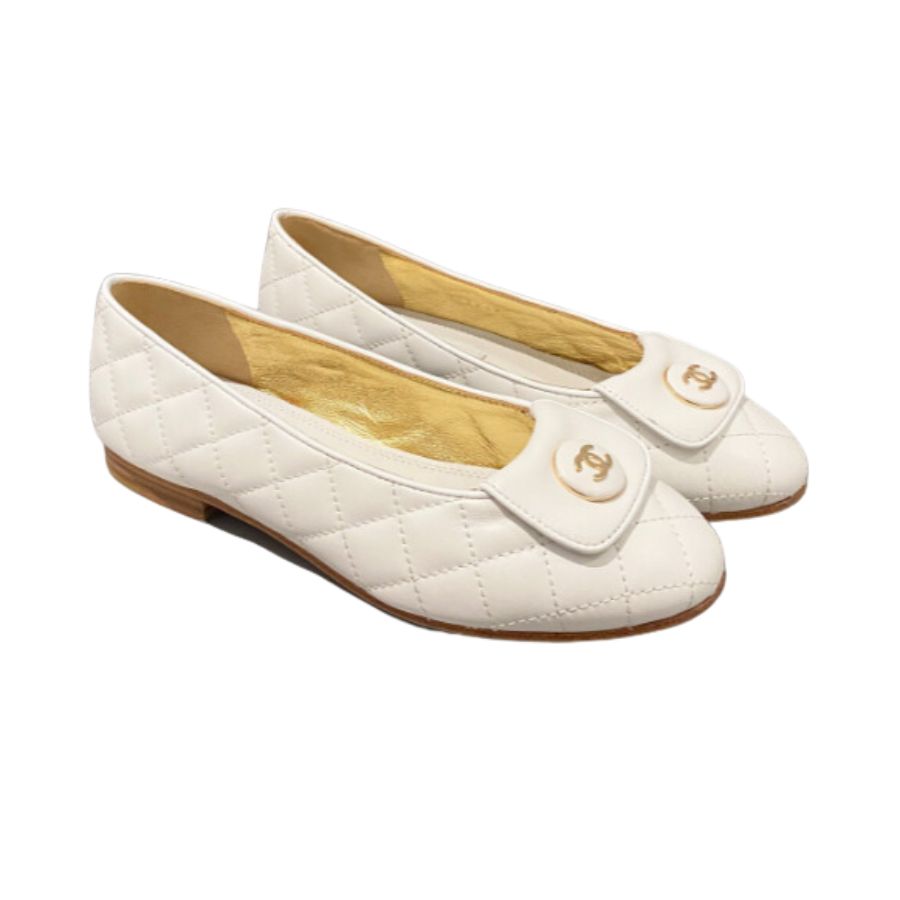 Chanel Ballet Flats White For Women