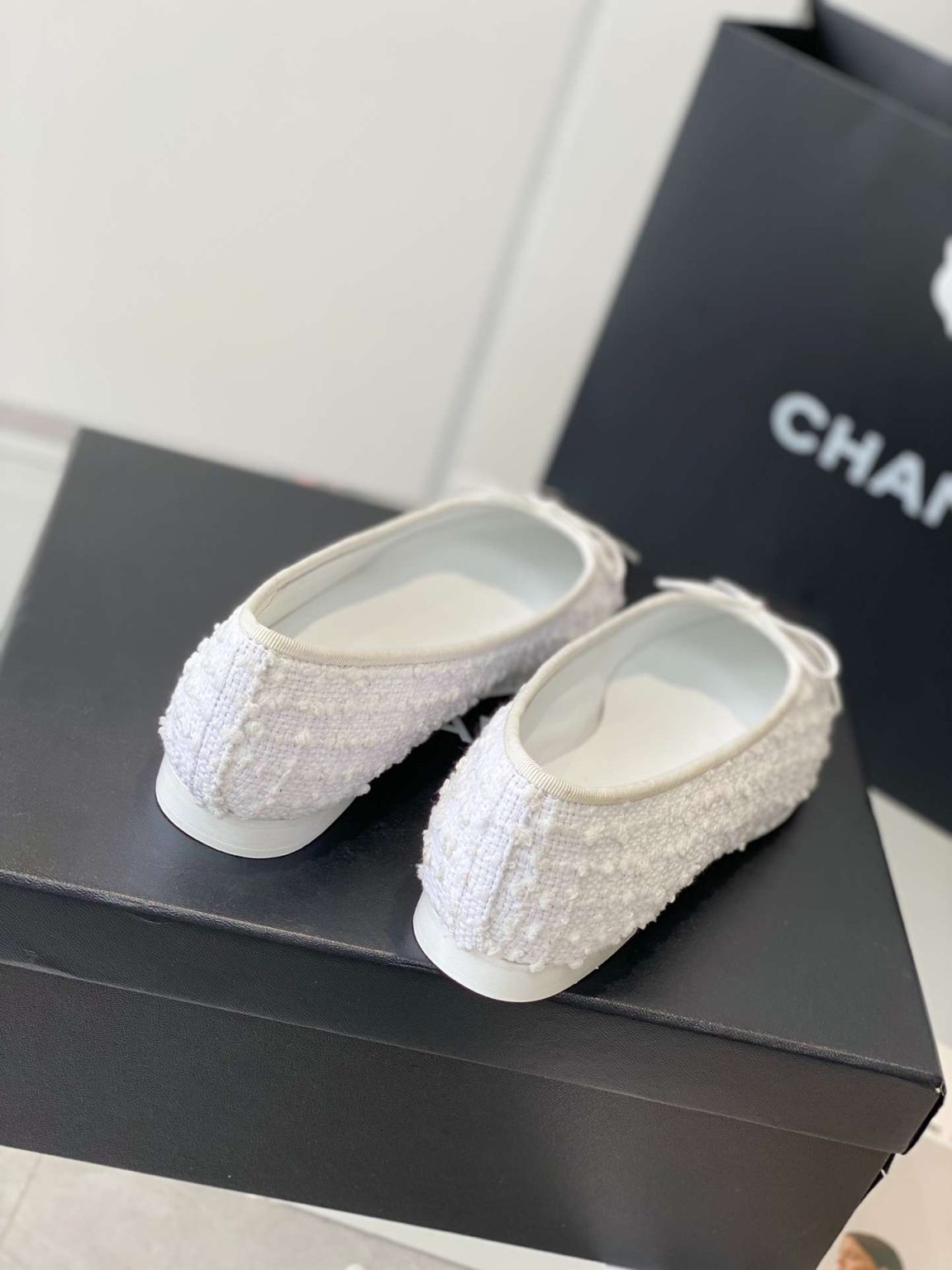 Chanel Ballet Flats White For Women