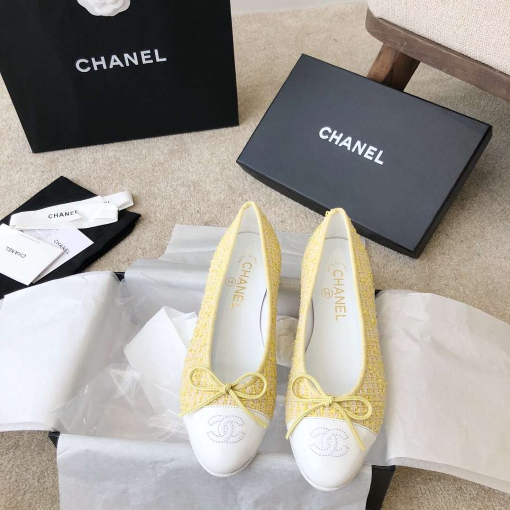 Chanel Ballet Flats Yellow For Women