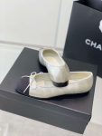 Chanel Ballet Flats Silver For Women