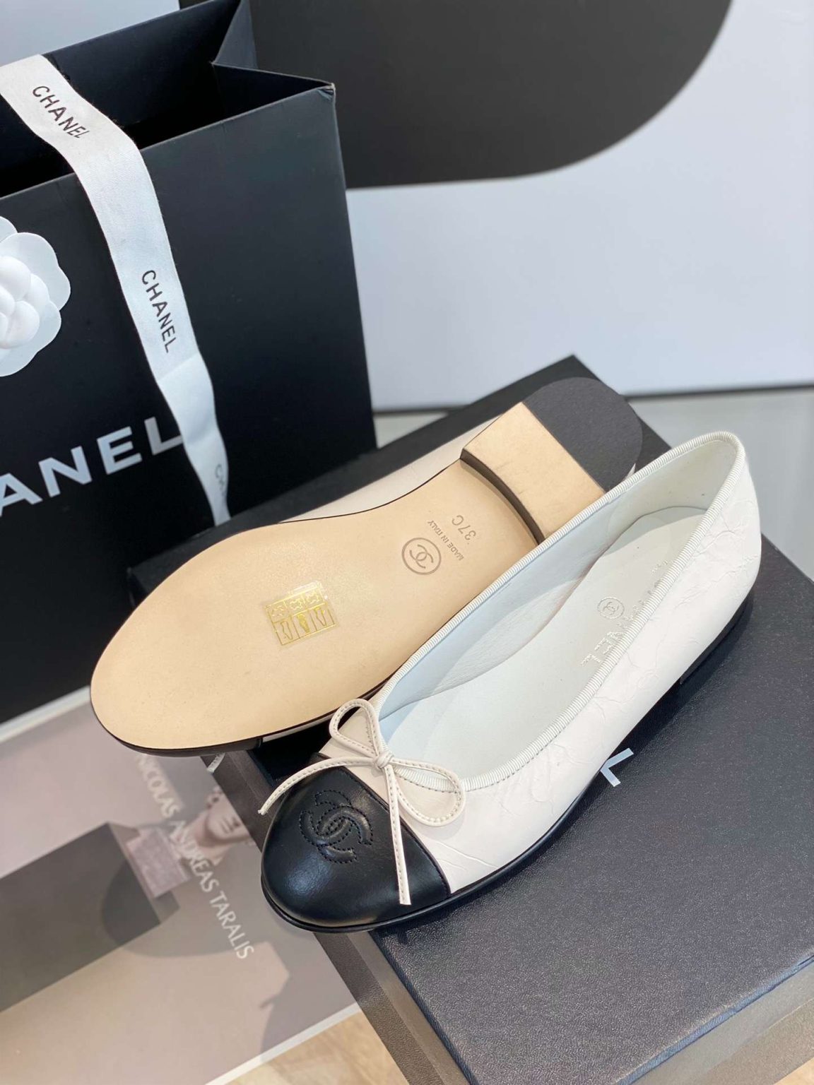 Chanel Ballet Flats White For Women