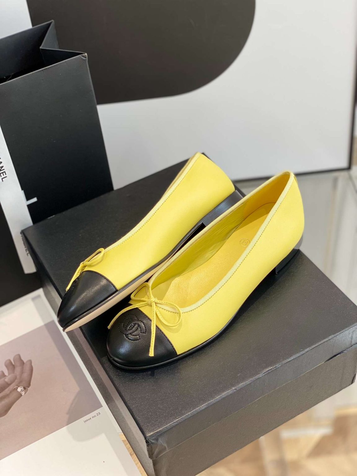 Chanel Ballet Flats Yellow For Women