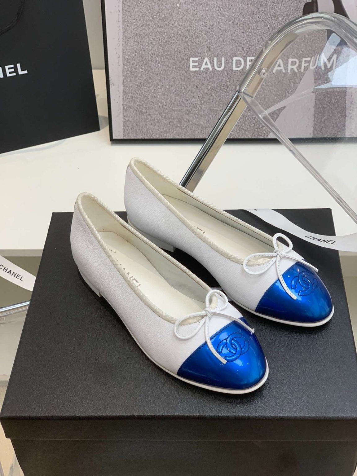 Chanel Ballet Flats White For Women