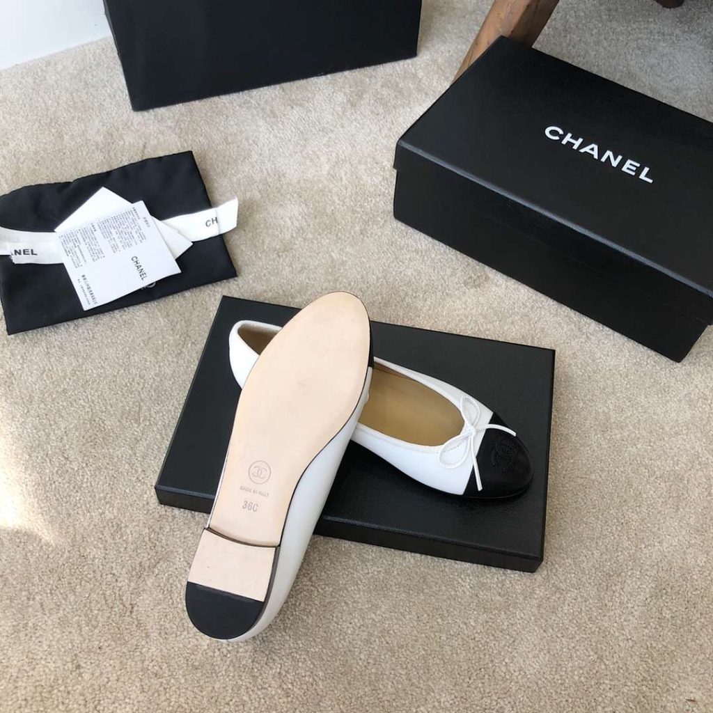 Chanel Ballet Flats White For Women