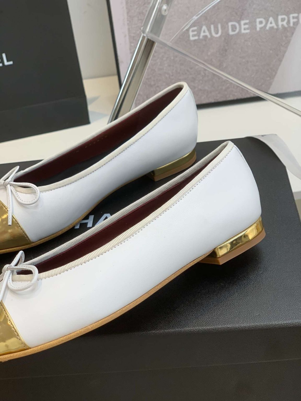 Chanel Ballet Flats White For Women