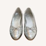 Chanel Ballet Flats Silver For Women