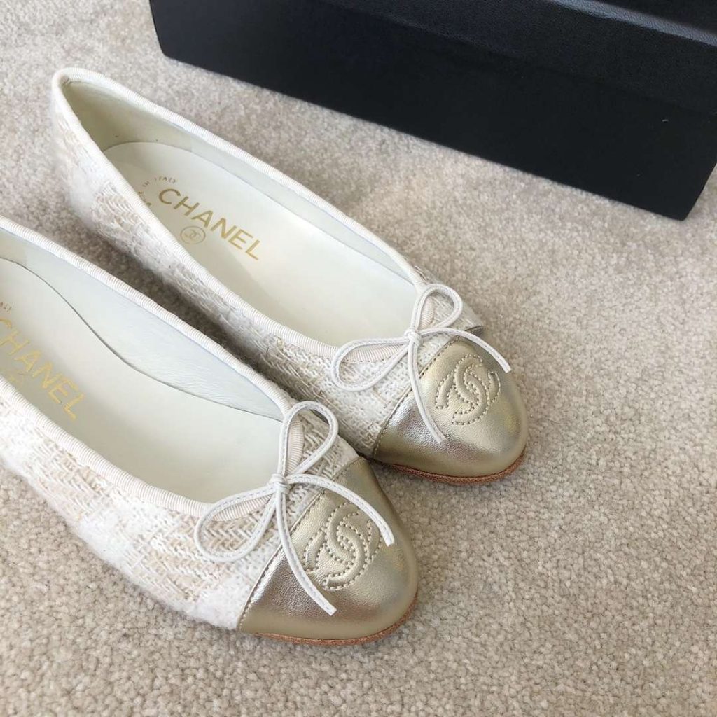 Chanel Ballet Flats White For Women