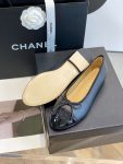 Chanel Ballet Flats Black For Women G02819 Y01552 94305