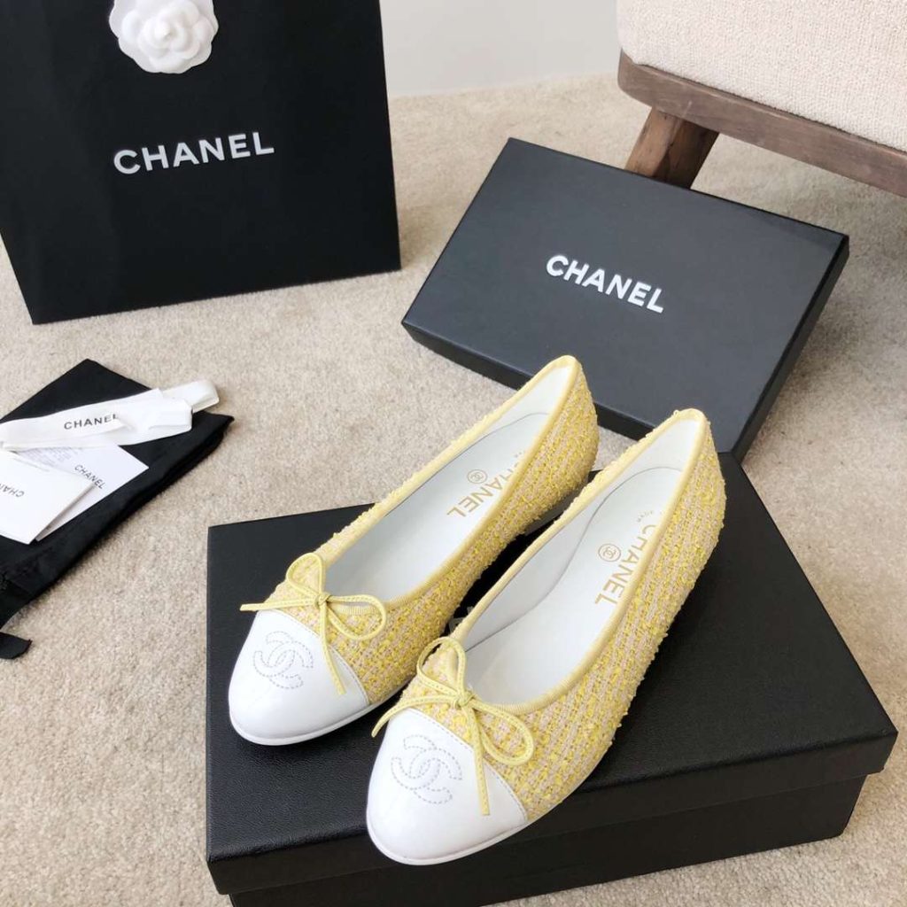 Chanel Ballet Flats Yellow For Women