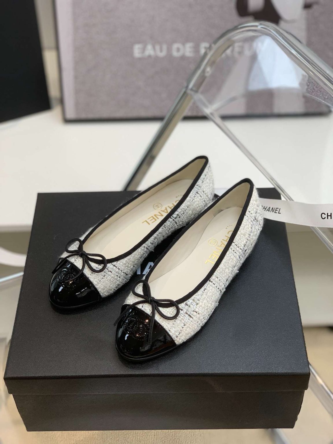 Chanel Ballet Flats White For Women