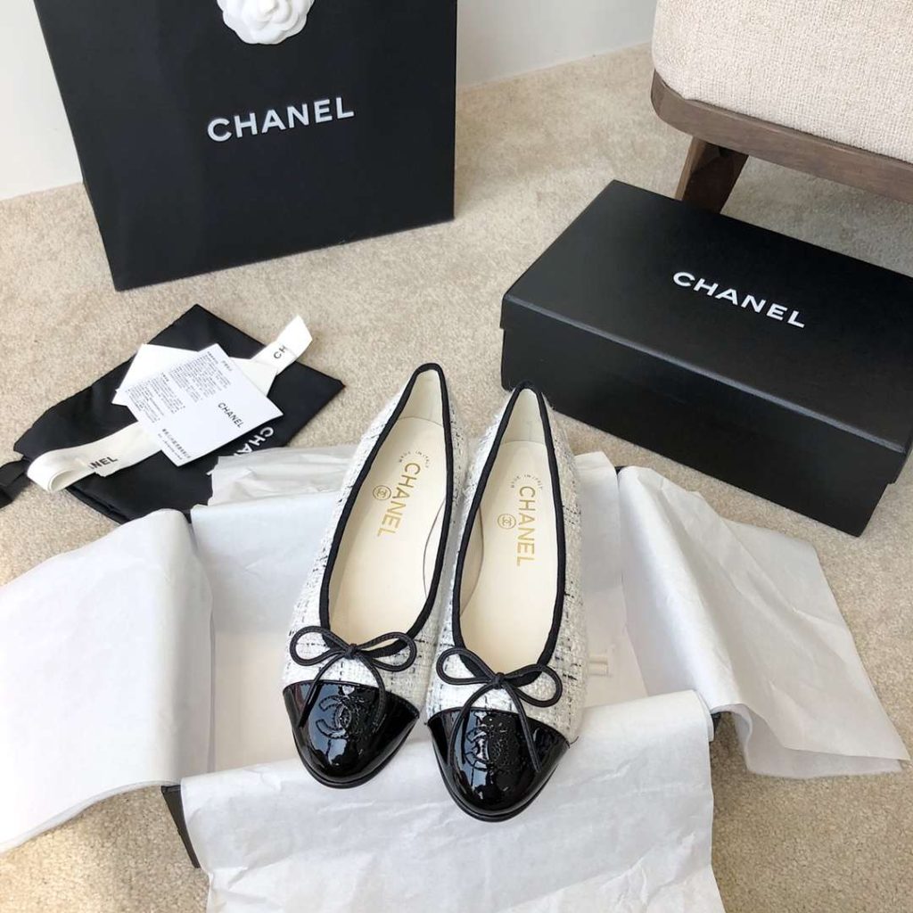 Chanel Ballet Flats White For Women