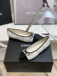 Chanel Ballet Flats White For Women