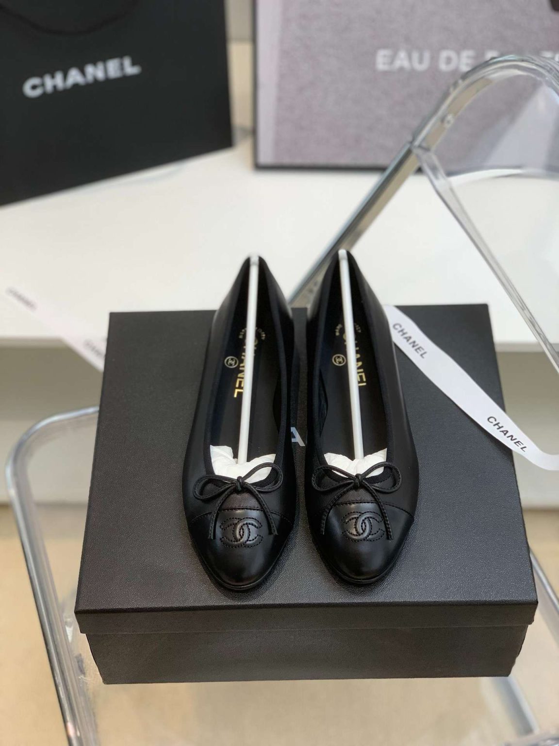 Chanel Ballet Flats Black For Women