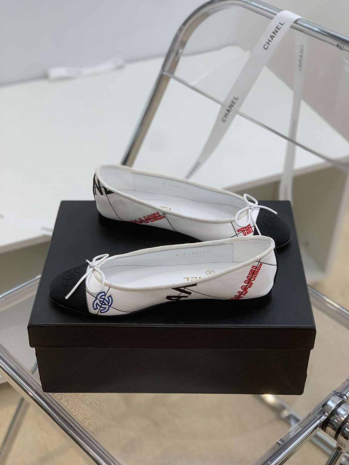 Chanel Ballet Flats White For Women