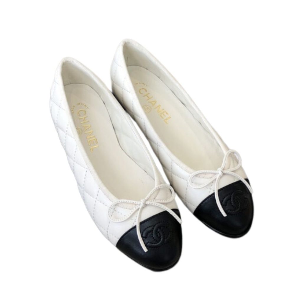 Chanel Ballet Flats White For Women