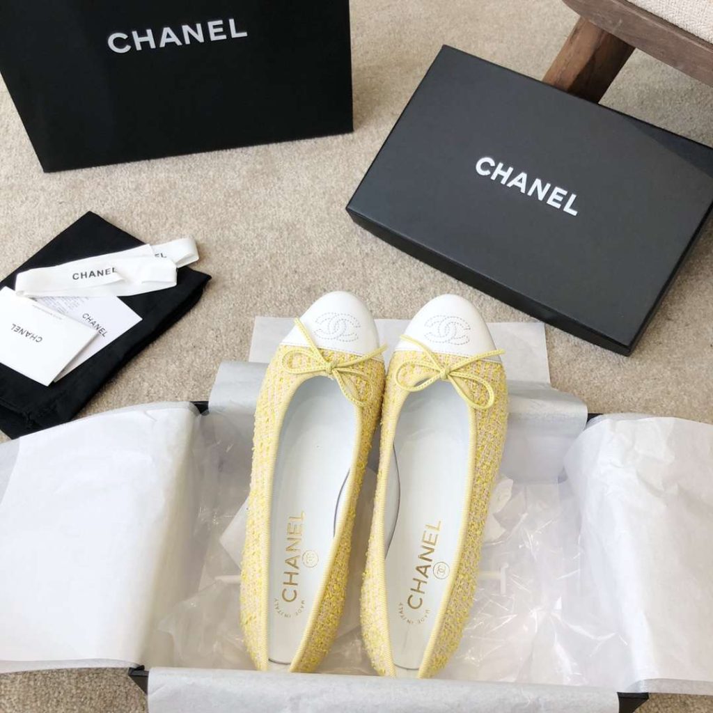 Chanel Ballet Flats Yellow For Women