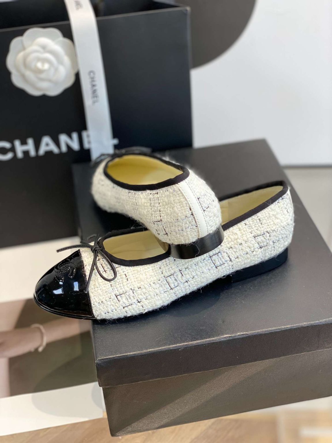 Chanel Ballet Flats White For Women