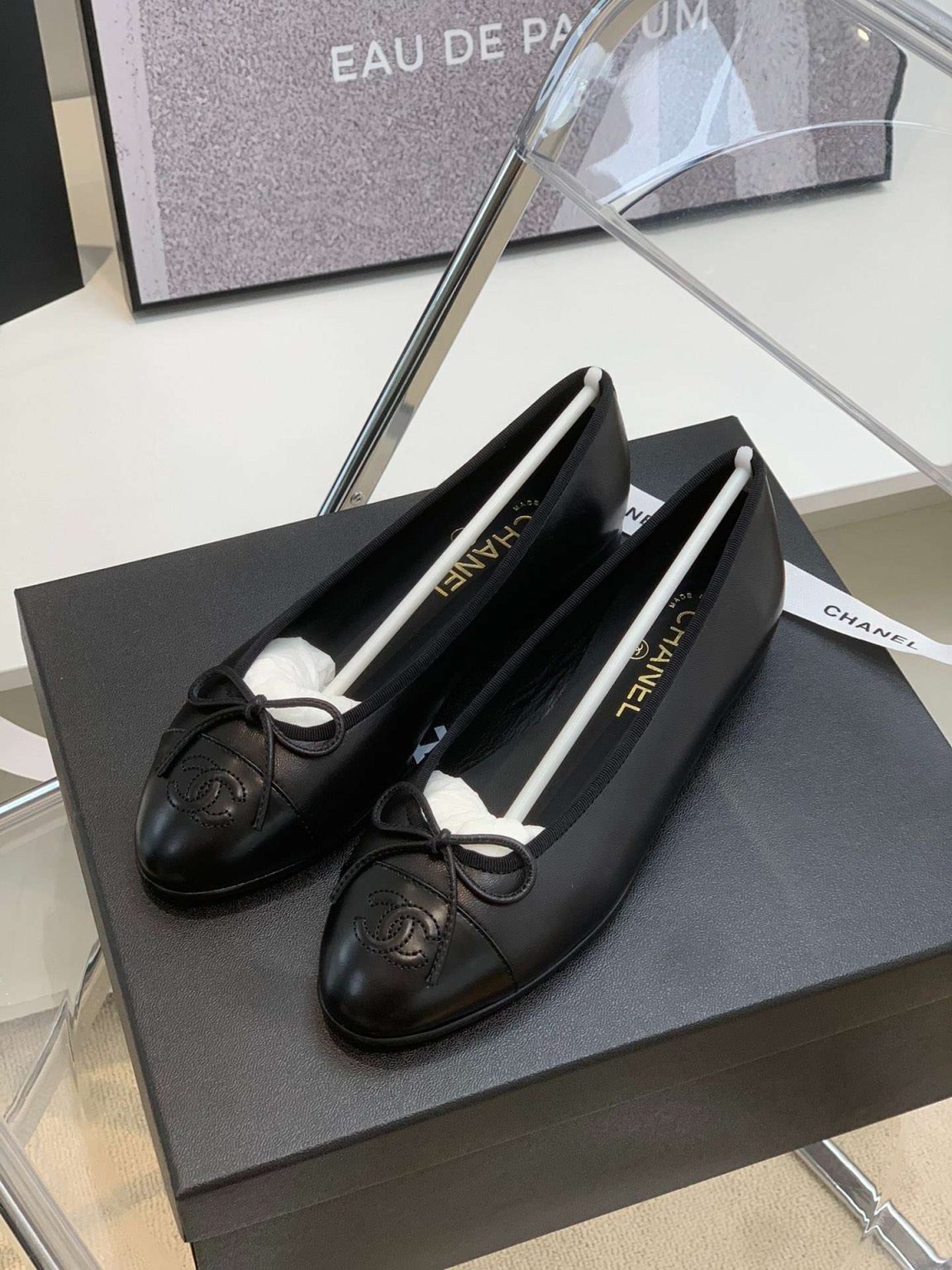 Chanel Ballet Flats Black For Women