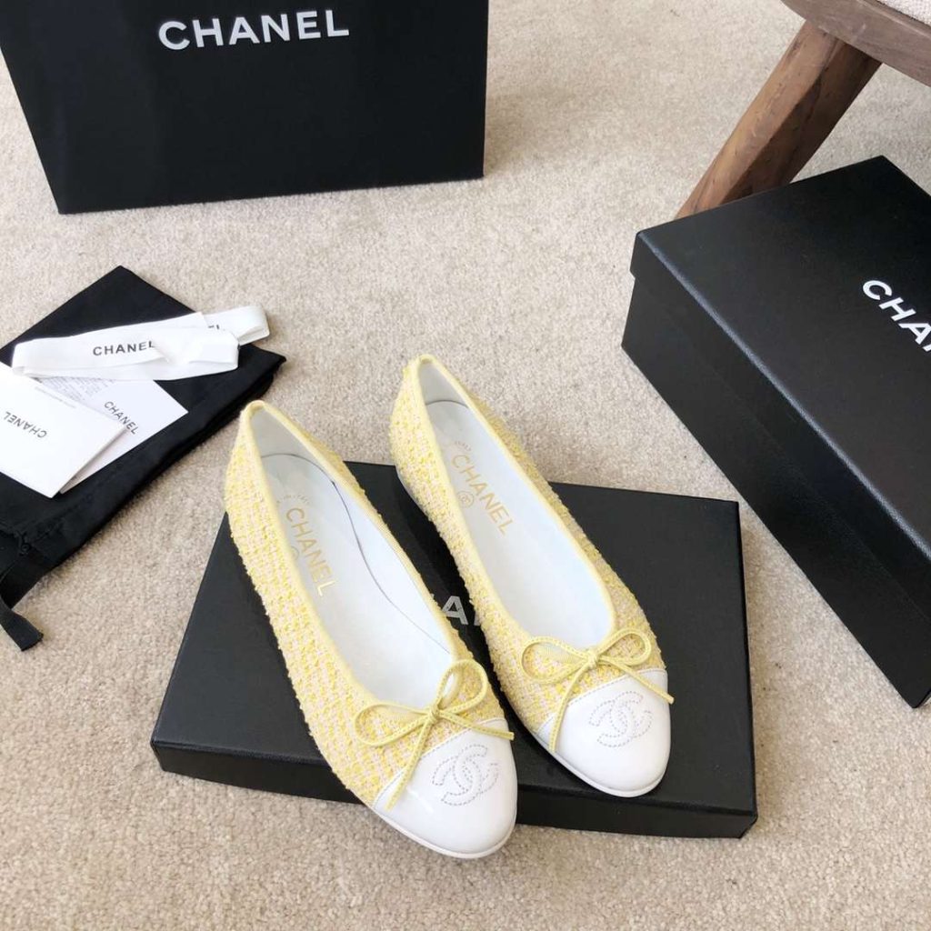 Chanel Ballet Flats Yellow For Women