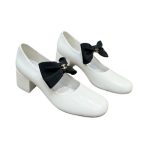 Chanel Bow Mary Jane White For Women