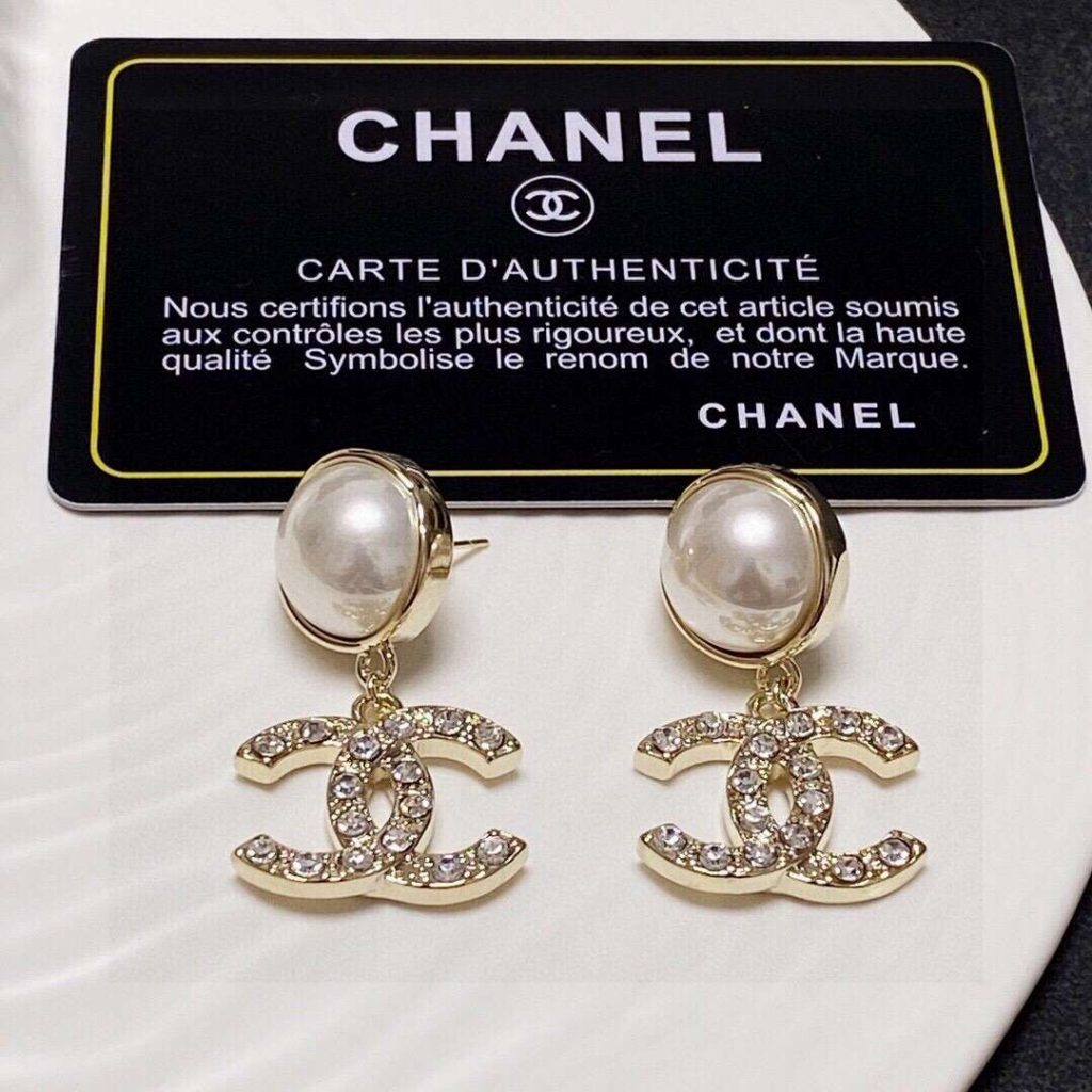 Chanel CC Earrings Gold For Women