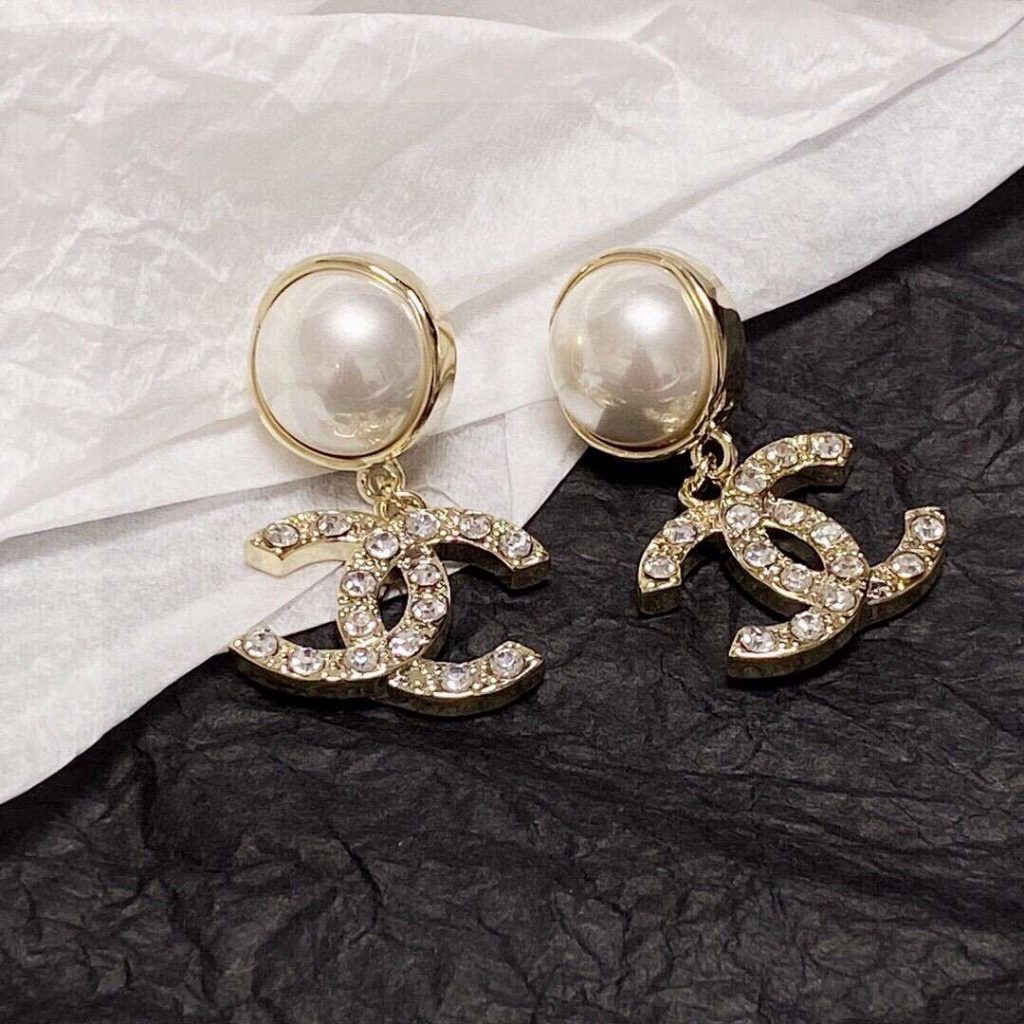 Chanel CC Earrings Gold For Women