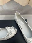 Chanel Cambon Ballet Flats White For Women