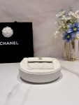 Chanel Caviar Quilted Mini Small Top Handle Bag White/Black For Women 16cm / 6.3in