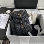 Chanel Caviar Vintage Duma Backpack Black For Women 9.5in / 24cm AS1371