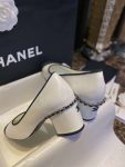 Chanel Chain Pumps White For Women