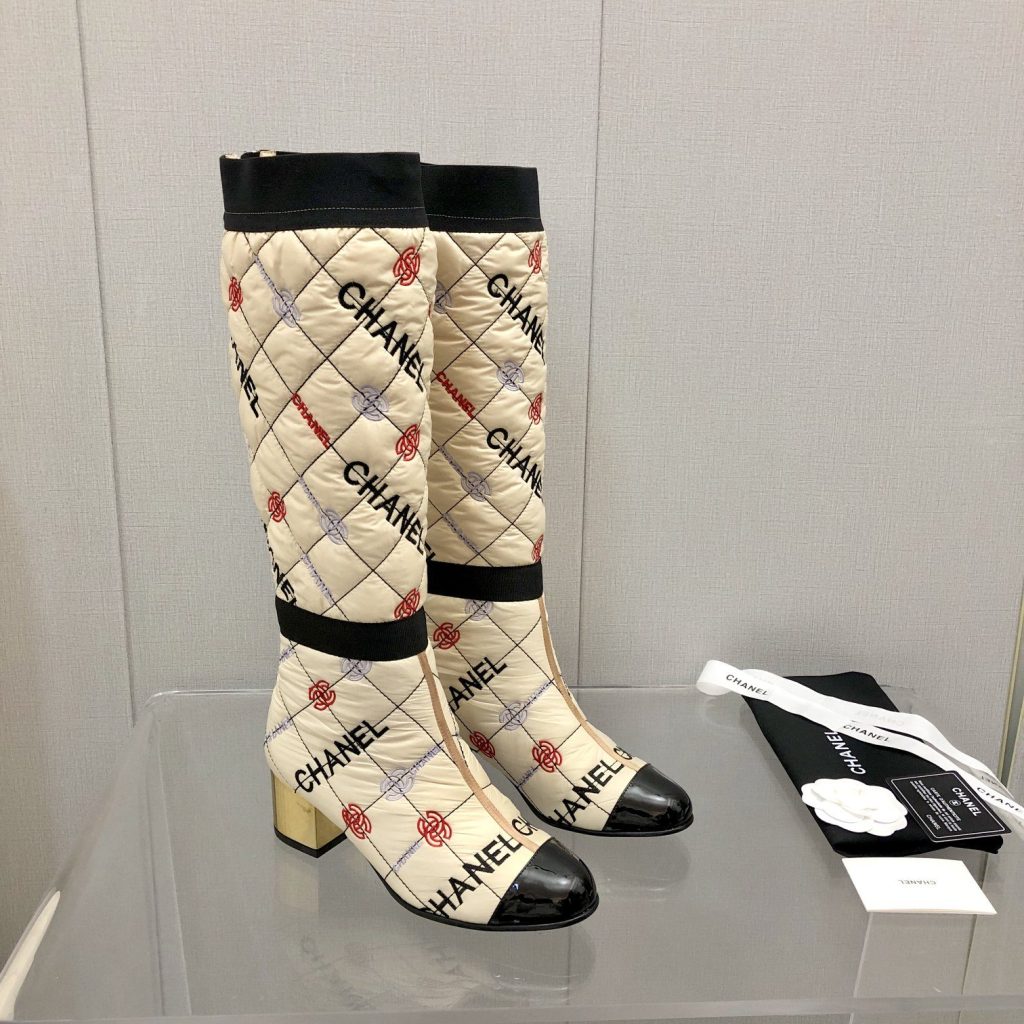 Chanel Classic Electric Embroidered Boot Beige For Women