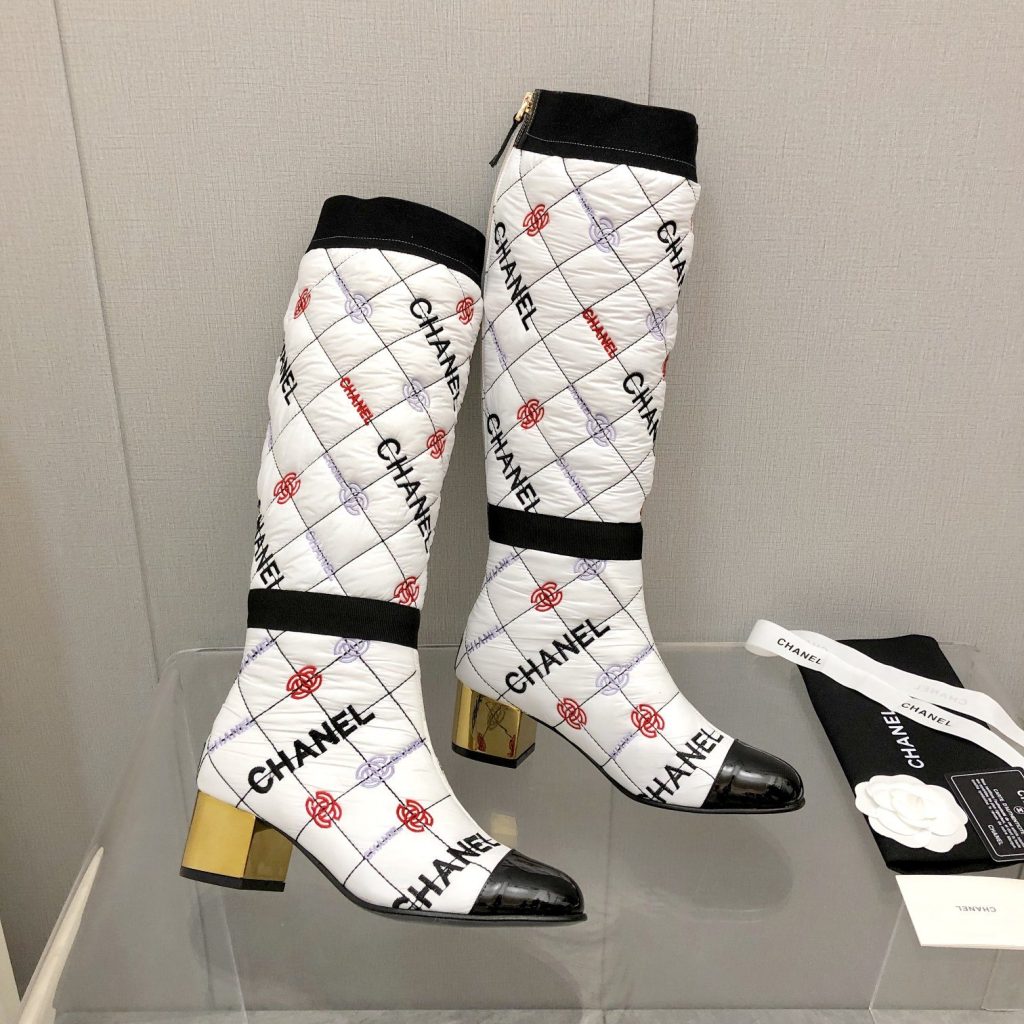 Chanel Classic Electric Embroidered Boot White For Women