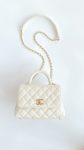 Chanel Coco Handle Mini Bag White For Women 5,1in/13cm