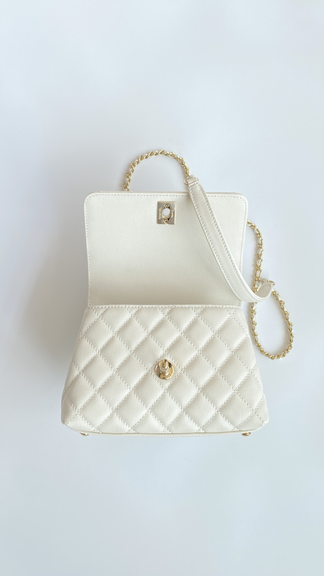 Chanel Coco Handle Mini Bag White For Women 5,1in/13cm