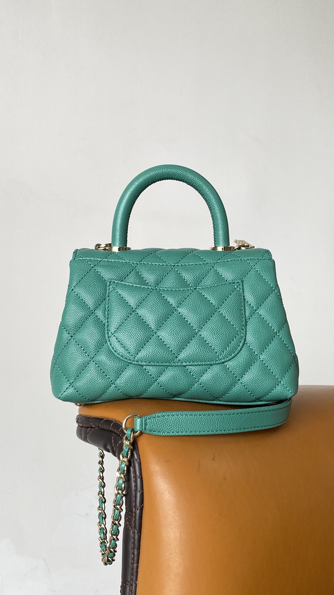 Chanel Coco Handle Mini Bag Green For Women 5,1in/13cm