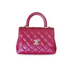 Chanel Coco Handle Mini Bag Bunrgundy For Women 5,1in/13cm