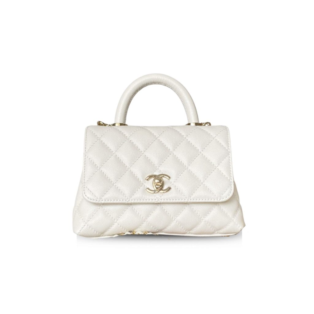 Chanel Coco Handle Mini Bag White For Women 5,1in/13cm