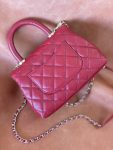 Chanel Coco Handle Mini Bag Bunrgundy For Women 5,1in/13cm