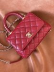 Chanel Coco Handle Mini Bag Bunrgundy For Women 5,1in/13cm