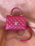 Chanel Coco Handle Mini Bag Bunrgundy For Women 5,1in/13cm