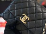 Chanel Coco With Top Handle Bag Black For Women 9.4in/24cm