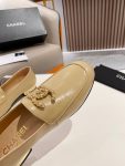 Chanel Colorful Double C Logo Loafers Brown For Women