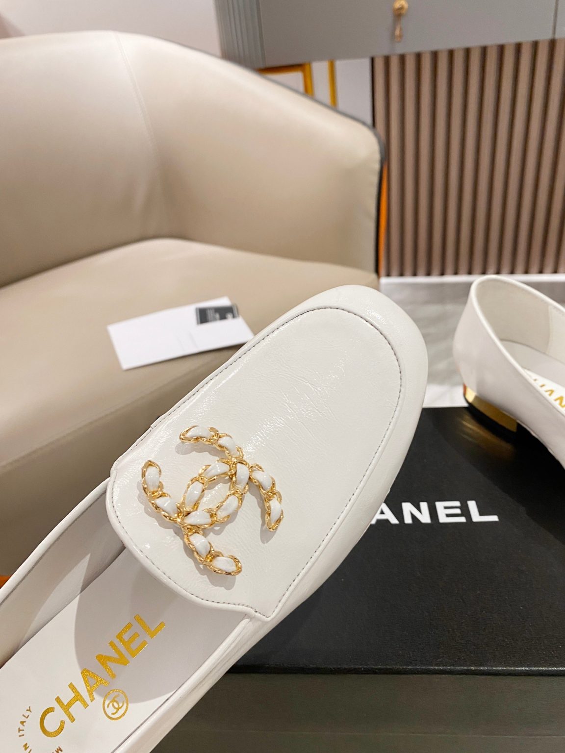 Chanel Colorful Double C Logo Loafers White For Women